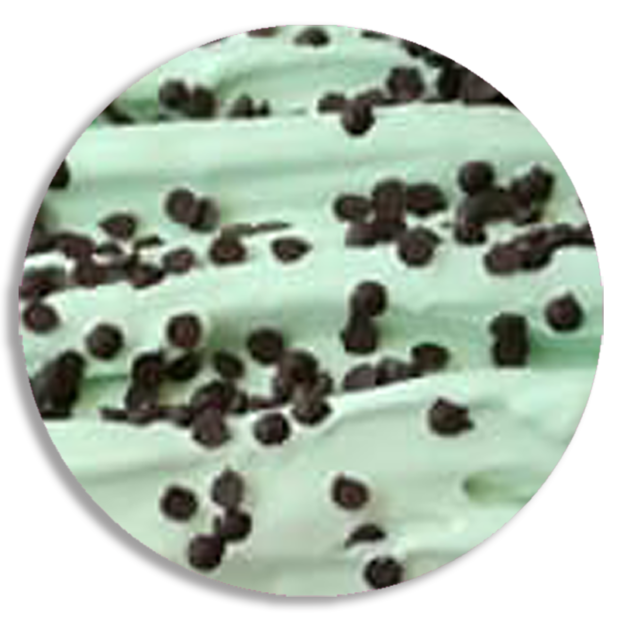 gelato mint and choco chips